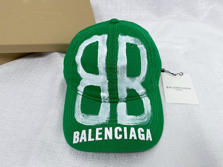 Balenciaga BB Sprayed Cap In Green