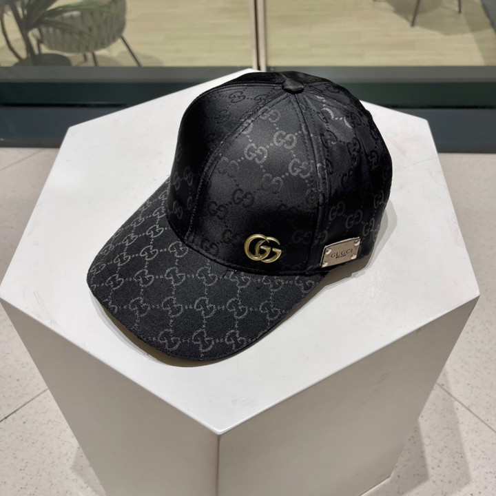 Gucci Black GG Canvas Baseball Hat