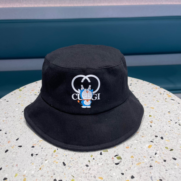 Gucci x Doraemon Black Fabric Bucket Hat