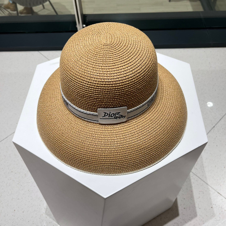 Dior Paris Dioresort Large Brim Hat In Brown