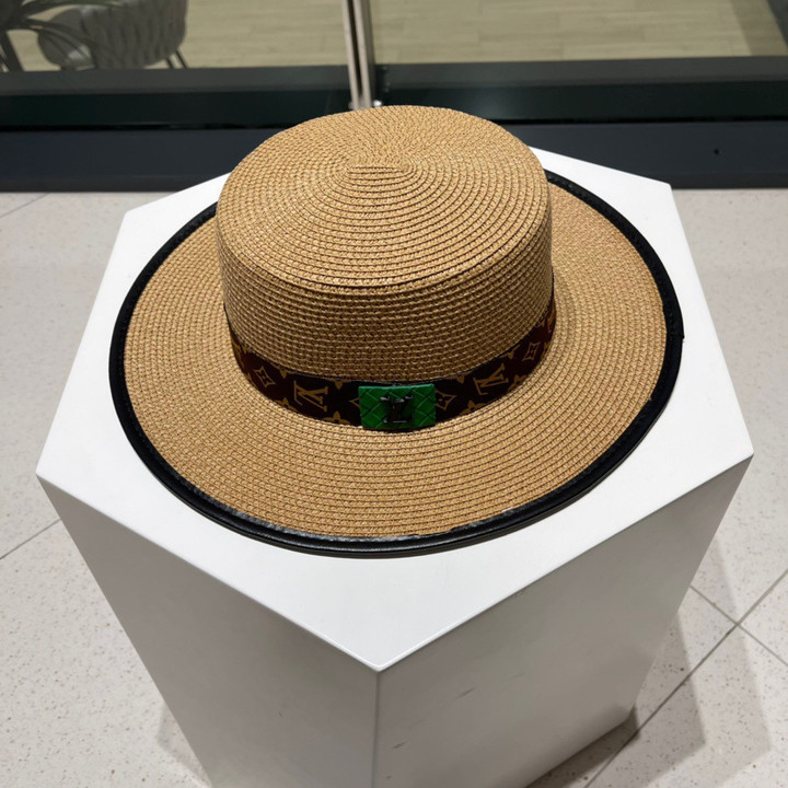 Louis Vuitton Large Brim With Logo Hat In Brown