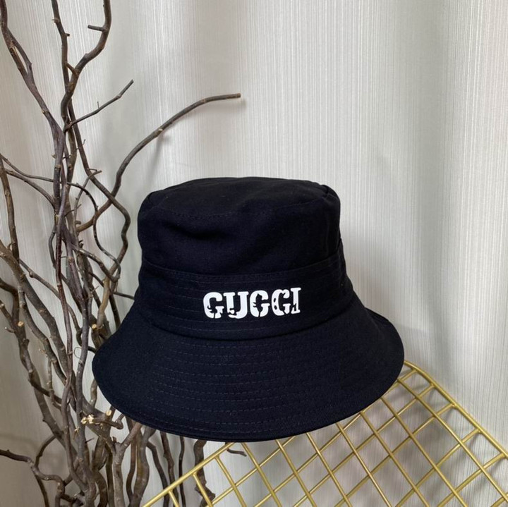 Gucci Stitched Brim Bucket Hat In Black