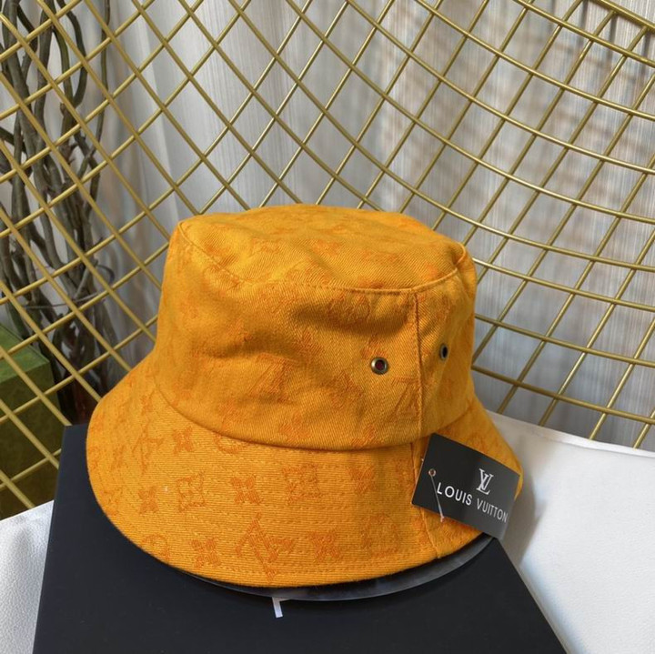 Louis Vuitton Monogram Essential Bucket Hat In Orange