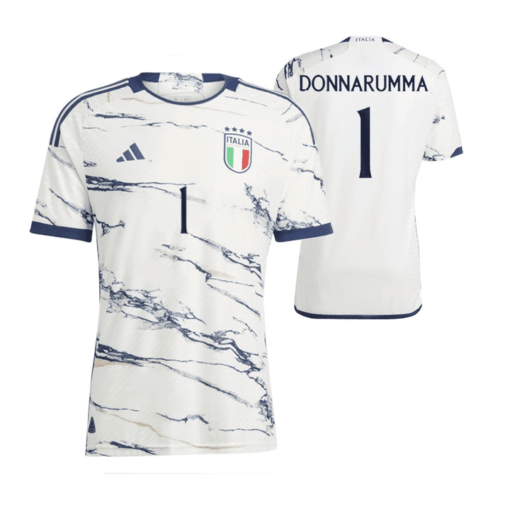 Gianluigi Donnarumma 1 Italy National Team 2023-24 Away Jersey - White