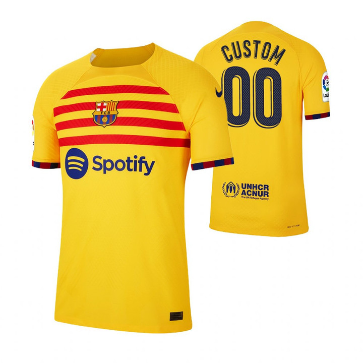 Barcelona 2023 Fourth Jersey Custom 00 - Men Yellow