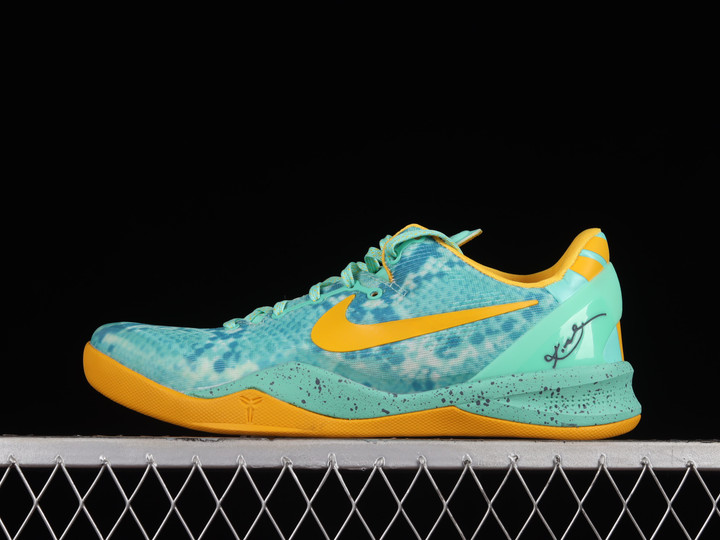 Nike Kobe 8 System Green Glow Laser Orange Basketball Shoes Sneakers