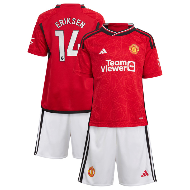 Christian Eriksen 14 Manchester United 2023-24 Home Jersey - Youth Kit