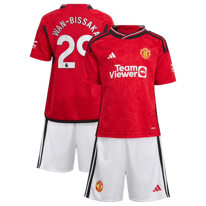 Wan-Bissaka 29 Manchester United 2023-24 Home Jersey - Youth Kit
