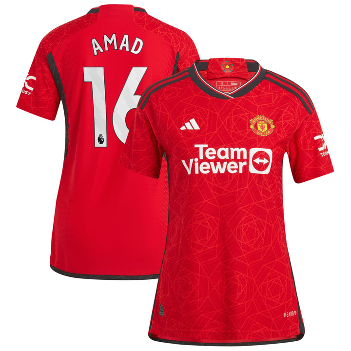 Amad Diallo 16 Manchester United 2023-24 Women Home Jersey - Red