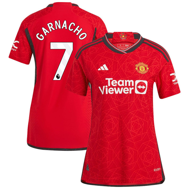 Alejandro Garnacho 7 Manchester United 2023-24 Women Home Jersey - Red