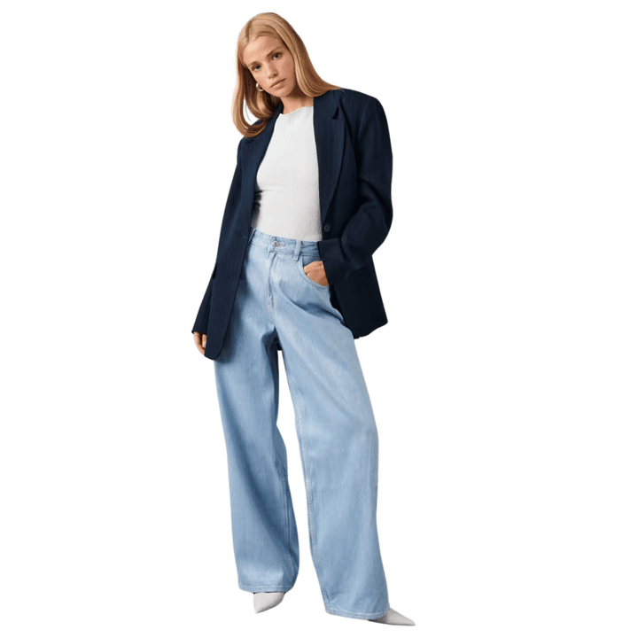 Oversized Jeans With A Shiny Finish