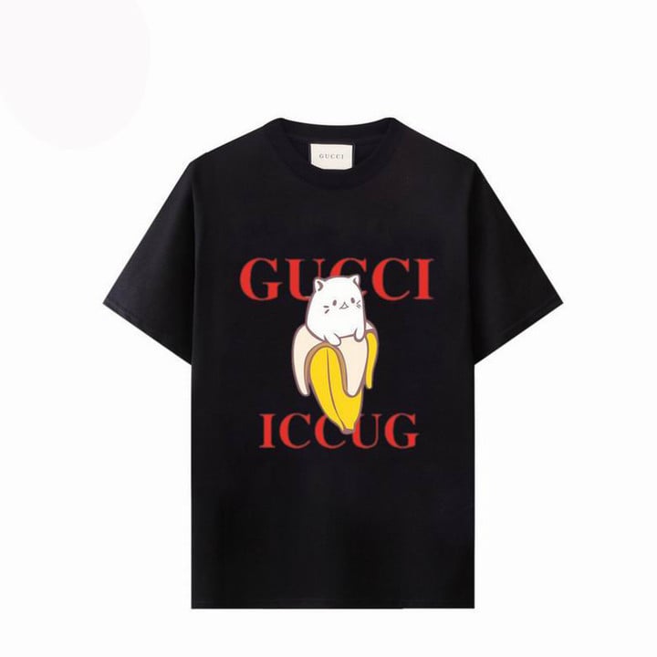 Gucci Bananya Cat Banana Cotton T-Shirt- Black