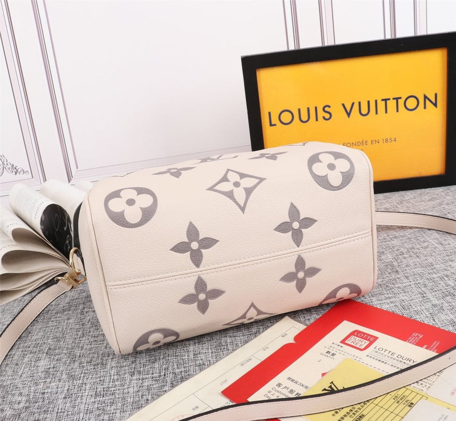 Louis Vuitton Speedy Bandoulière 25 Bag Monogram Canvas Leather In Be -  Praise To Heaven