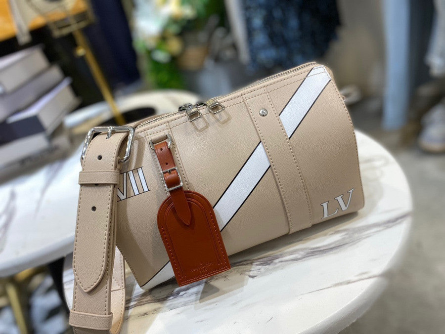 Louis Vuitton - City Keepall Bag Trunk L'oeil Calf Leather Cream