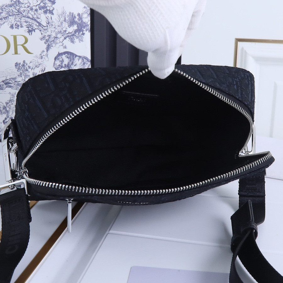 Dior Safari Messenger Bag Dior Oblique Jacquard Black in Canvas with  Silver-tone - US
