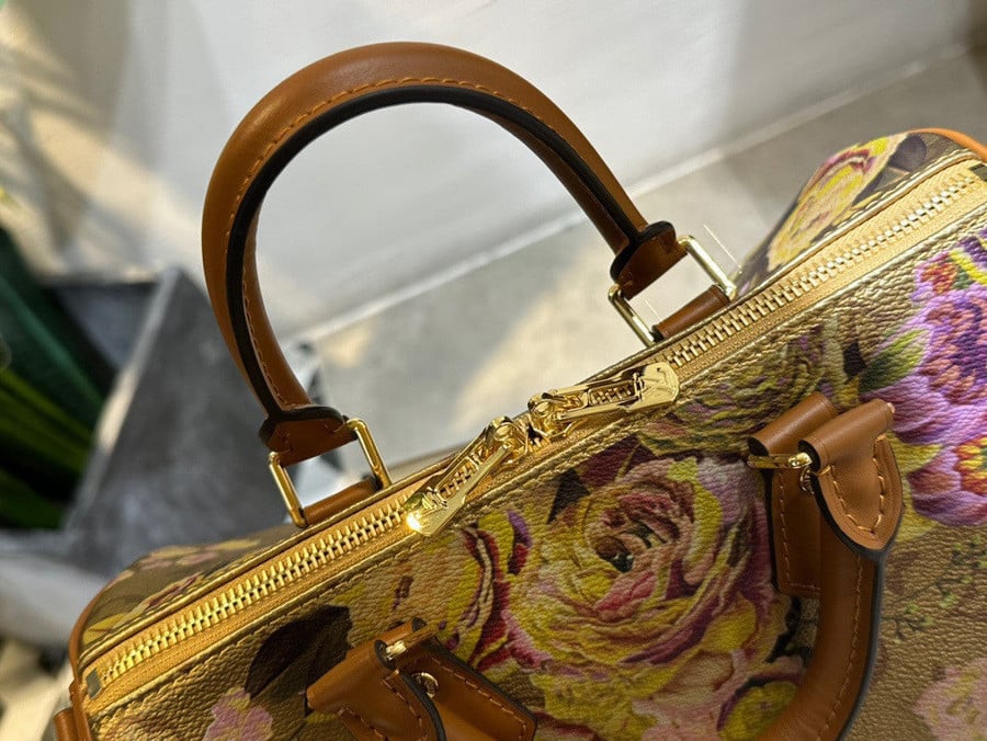 Louis Vuitton Gold Speedy Flower Garden Bandouliere 25 M21317– TC