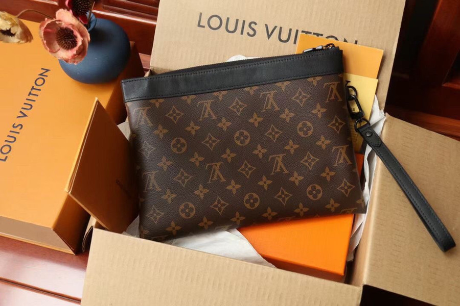 Louis Vuitton Pochette To-Go Bag Monogram Canvas In Brown - Praise