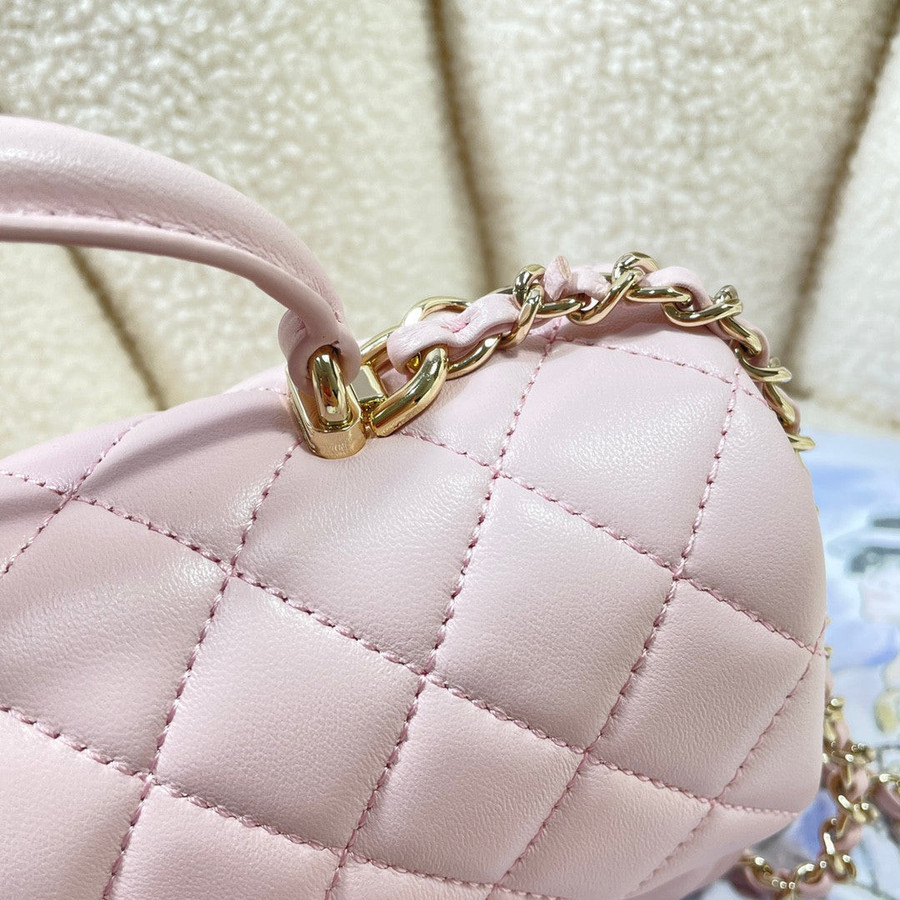 Chanel Mini Flap Bag With Top Handle In Light Pink - Praise To Heaven