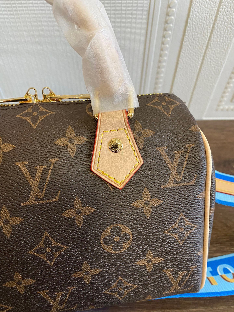 Louis Vuitton Speedy Bandouliere 20 Blue in Velvet/Leather with Gold-tone -  US