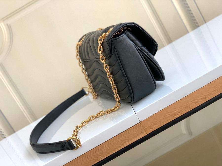 Louis Vuitton Wave PM Chain Bag Leather In Black - Praise To Heaven