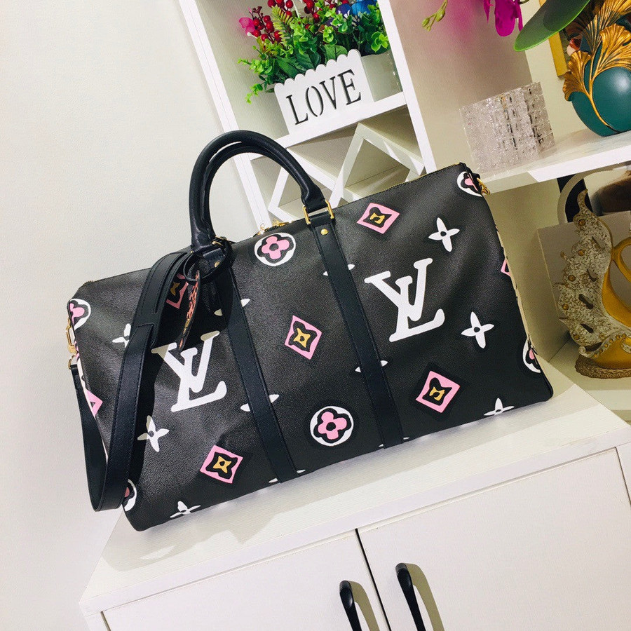 Louis Vuitton Keepall Bandouliere 25 Multicolor in Monogram Coated Canvas  And Cowhide Leather with Palladium-tone - US