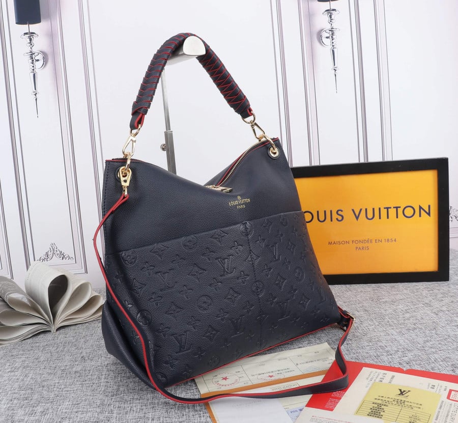 Louis Vuitton Maida Hobo Bag Monogram Empreinte Leather In Navy - Praise To  Heaven
