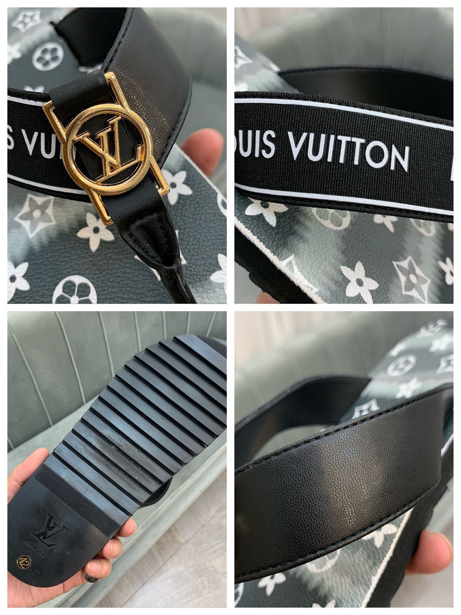 Louis Vuitton Rubber Slide Sandal In Black, Men - Praise To Heaven