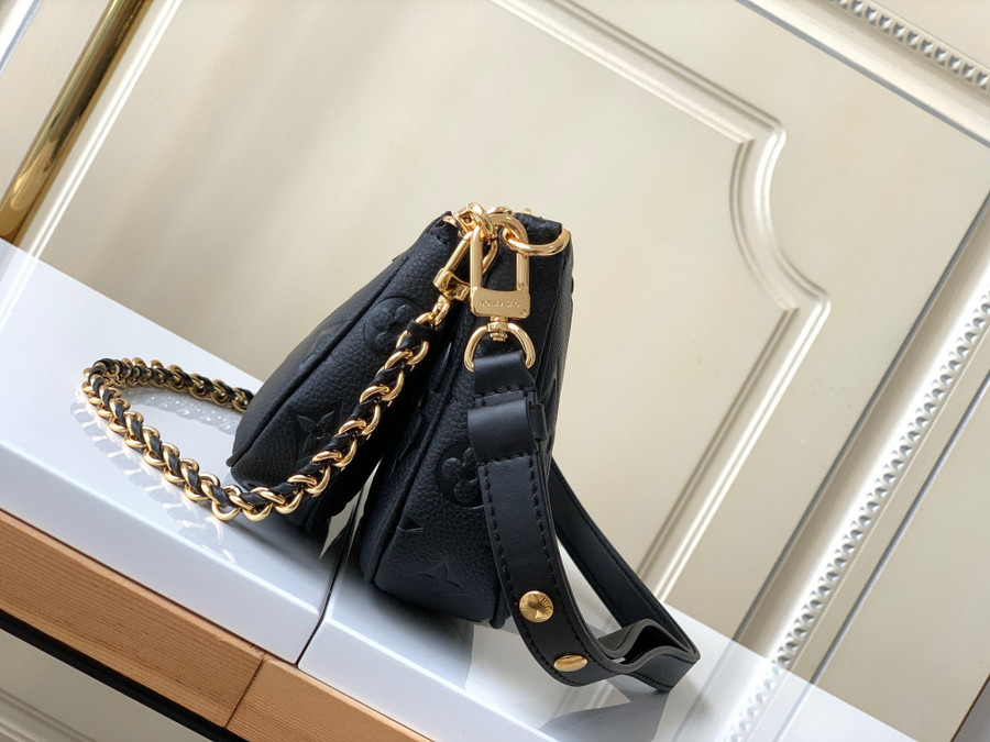 Multi pochette accessoires leather crossbody bag Louis Vuitton Black in  Leather - 25164977
