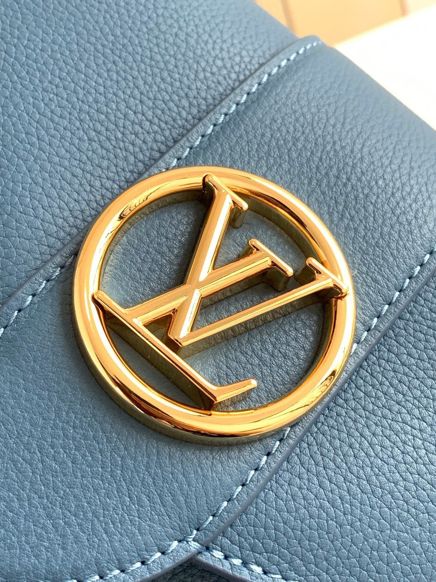 Louis Vuitton LV Pont 9 Soft PM Handbag Grained Calfskin In Blue - Praise  To Heaven