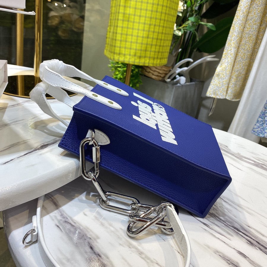 Louis Vuitton Sac Plat XS Bag In Blue And White Leather - Praise To Heaven