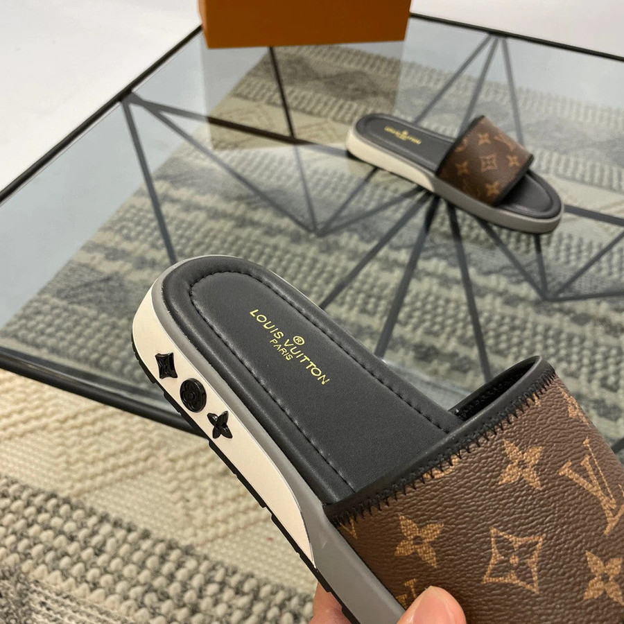 Louis Vuitton Brown Crossover Waterfront Mule Slides - Praise To