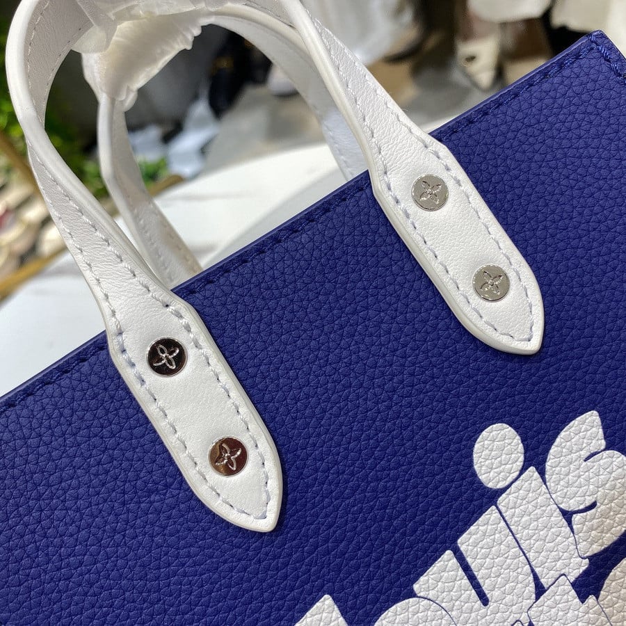 Louis Vuitton Sac Plat XS Bag In Blue And White Leather - Praise