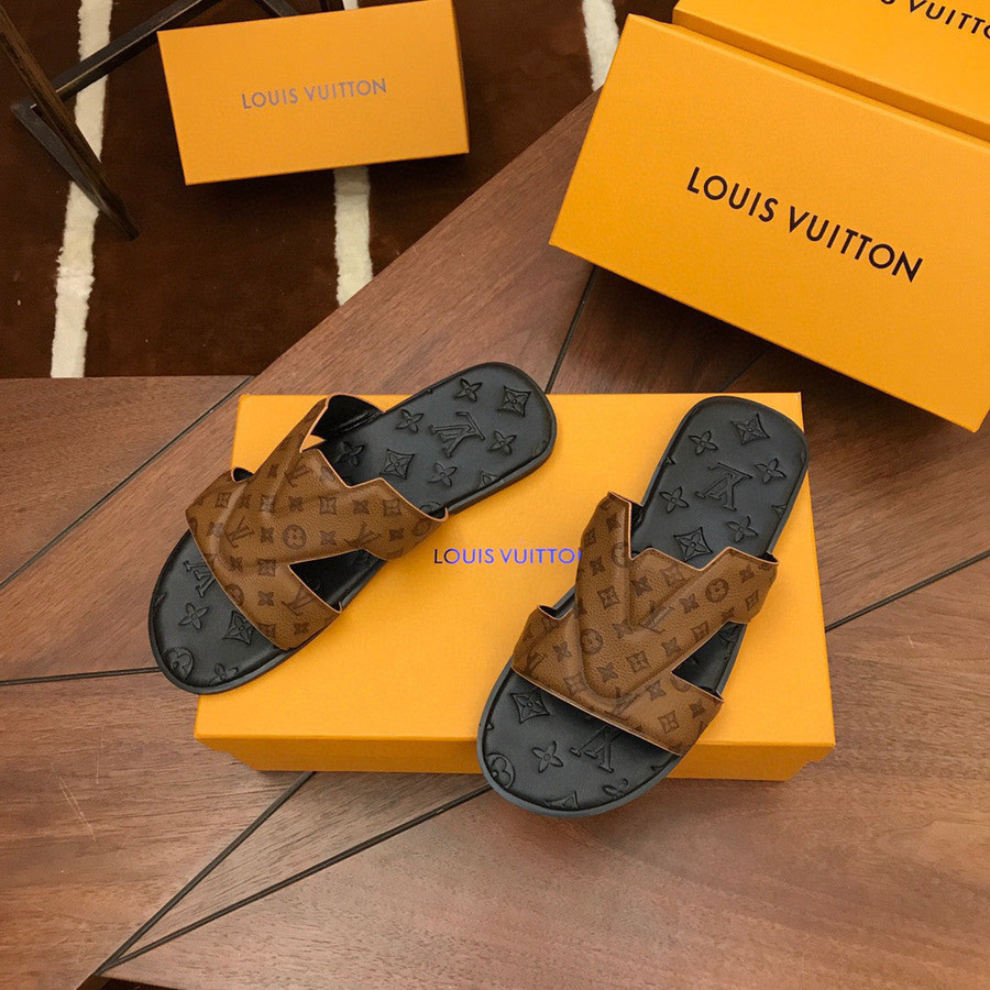 Louis Vuitton LV Oasis Mule Sandal In Black, Men - Praise To Heaven