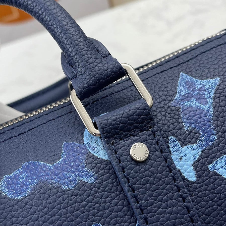 Louis Vuitton Keepall Bandouliere Bag Limited Edition Monogram Ink  Watercolor Leather XS Blue 21187366
