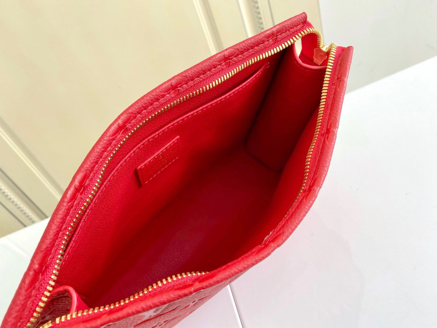 Louis Vuitton Poche Toilette NM Clutch Bag Monogram Leather In Red - Praise  To Heaven