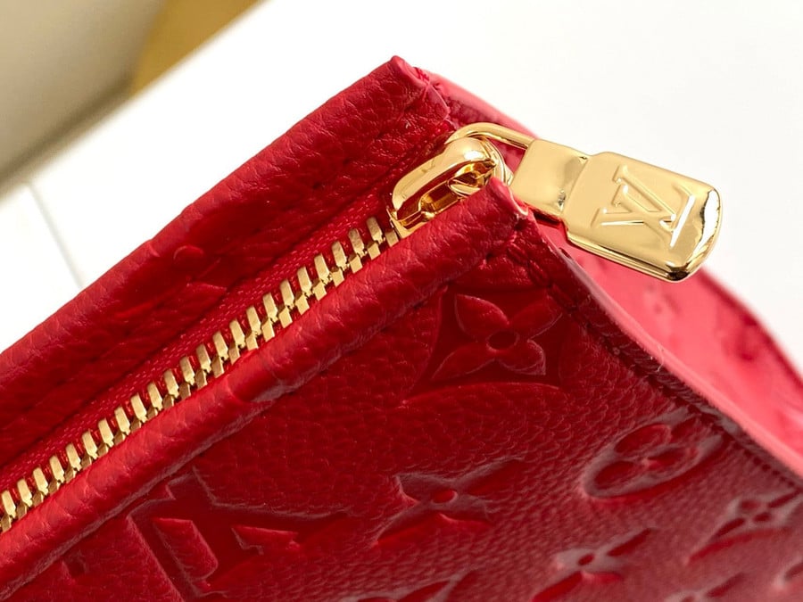 Louis Vuitton Poche Toilette NM Clutch Bag Monogram Leather In Red