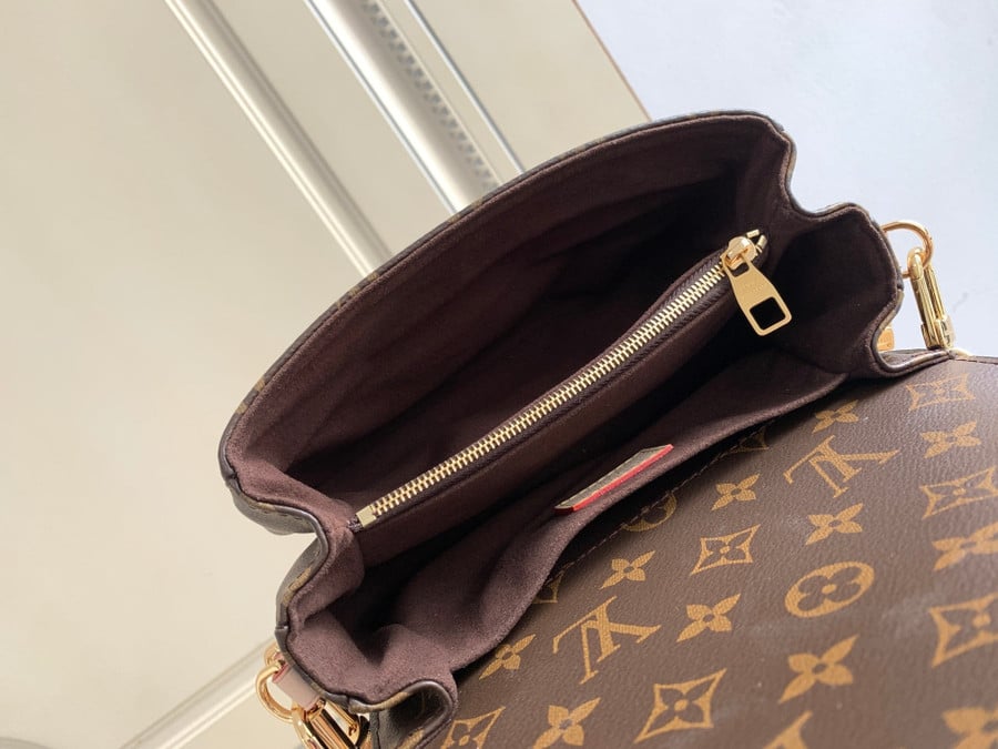 Louis Vuitton Pochette Metis MM Blue in Coated Canvas with Gold-tone - US