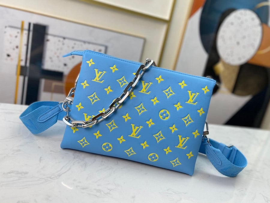 Louis Vuitton Coussin PM Handbag Monogram Embossed Puffy Lambskin with –  EliteLaza