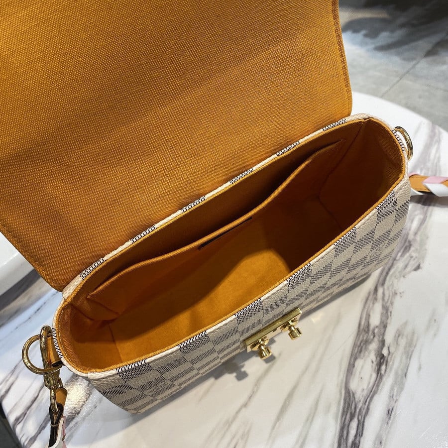 Louis Vuitton Croisette Bag Damier Azur Canvas In Cream/ Honey - Praise To  Heaven
