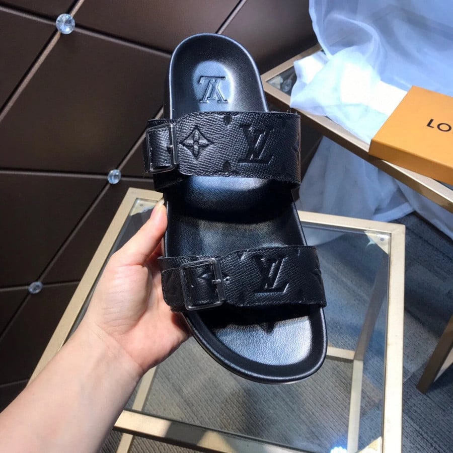 Louis Vuitton Honolulu Sandal In Black And Brown - Praise To Heaven