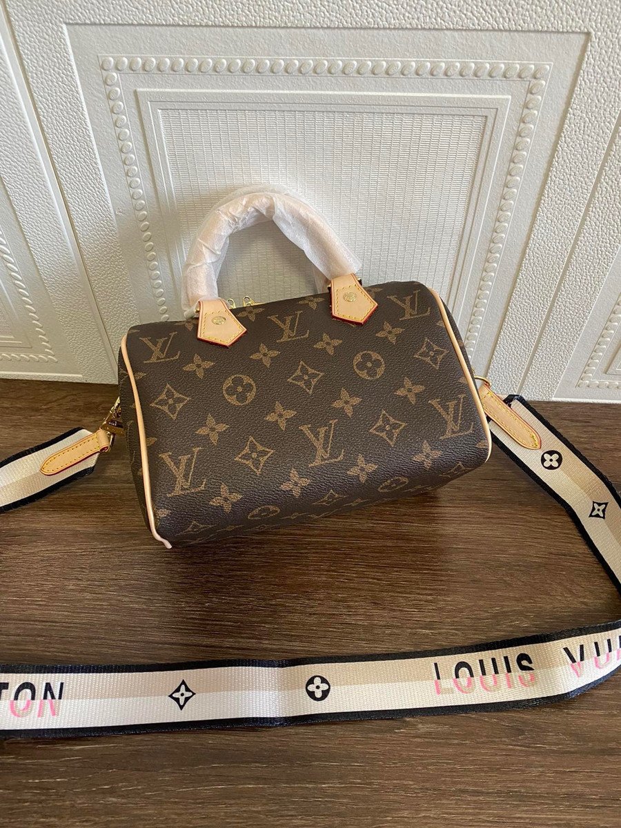 Louis Vuitton Speedy Bandoulière 20 Bag Monogram Brown Leather With P -  Praise To Heaven
