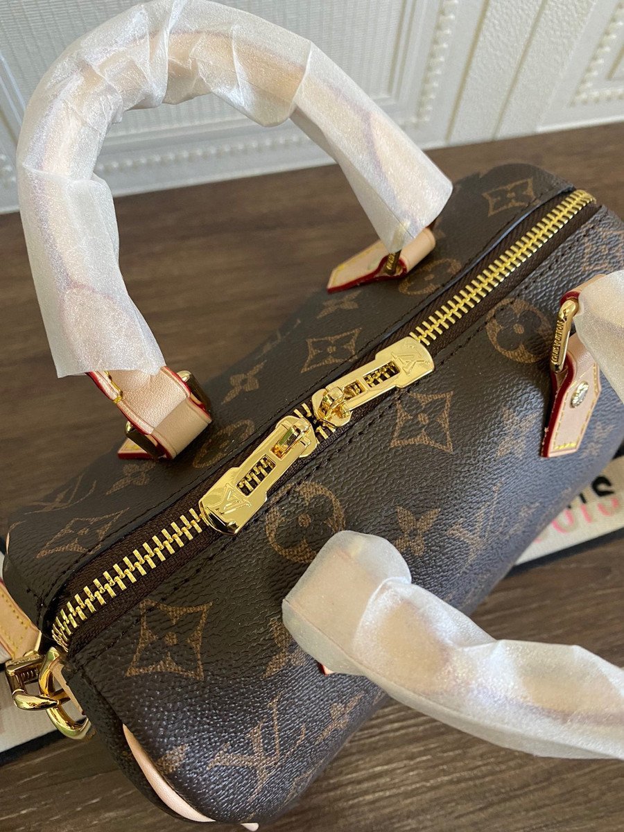 Louis Vuitton Speedy Bandouliere 20 Beige Clair in Grained Cowhide Leather  with Gold-tone - GB