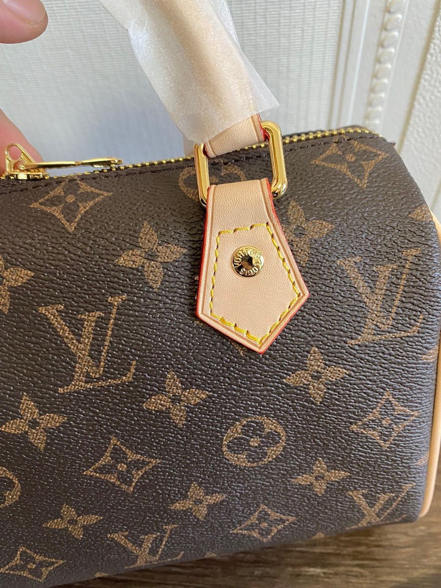Speedy bandoulière leather handbag Louis Vuitton Beige in Leather - 32736402