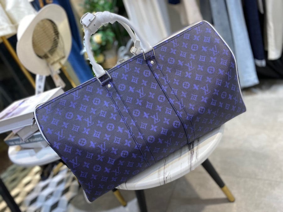 Louis Vuitton Keepall 55 Travel Bag Monogram Canvas In Blue - Praise To  Heaven