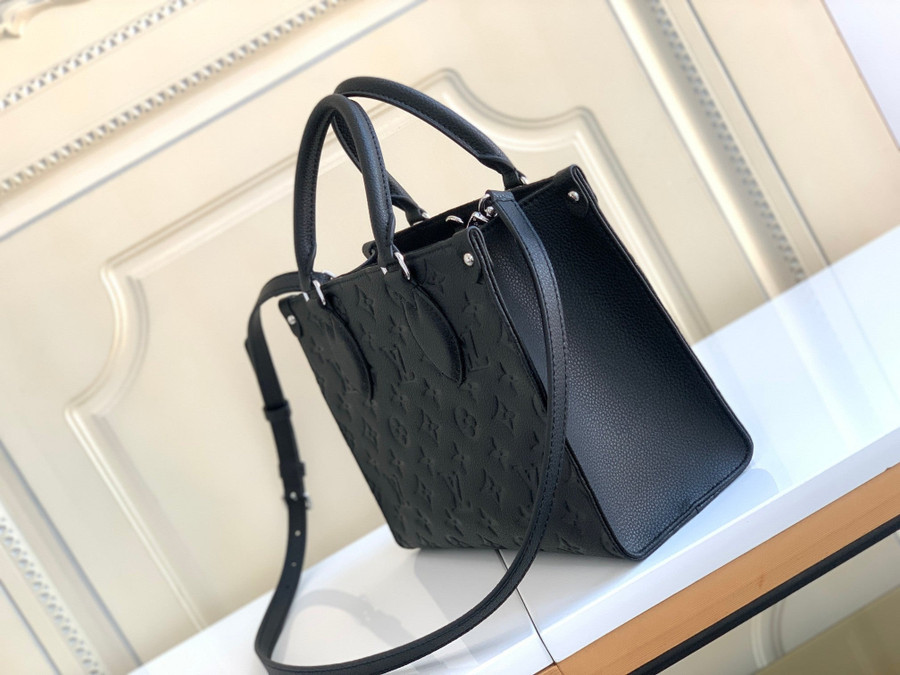 Louis Vuitton Brown Monogram Coated Canvas and Black Cowhide Odéon mm Gold Hardware, 2021, Womens Handbag