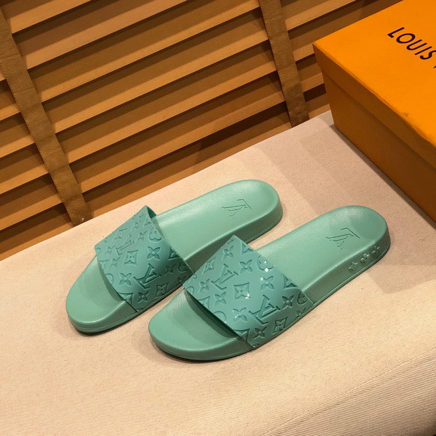 Louis Vuitton Waterfront Mule Slides In White And Gold Monogram - Praise To  Heaven