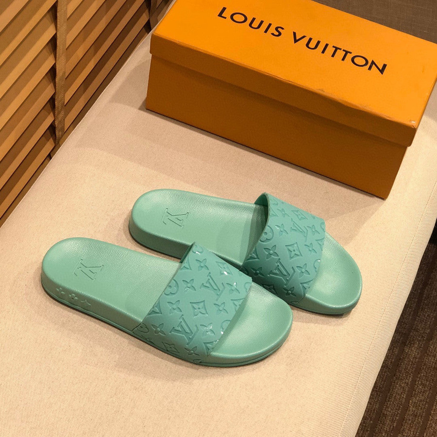 Louis Vuitton Denim Waterfront Mule Sandals In Navy Blue - Praise To Heaven
