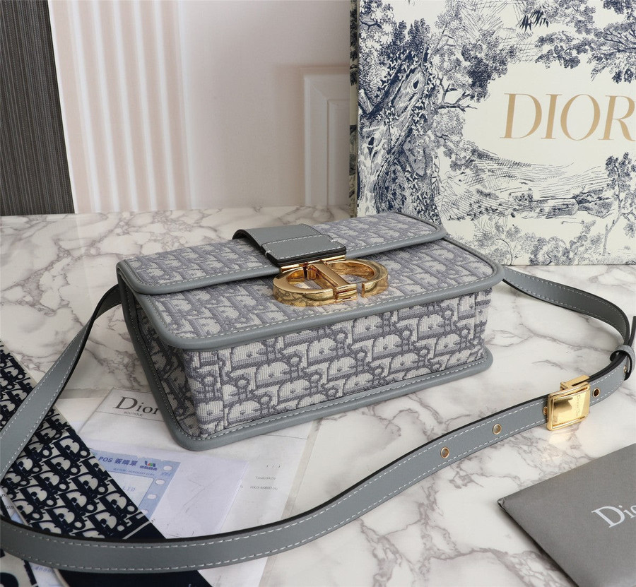 30 Montaigne Bag Gray Dior Oblique Jacquard