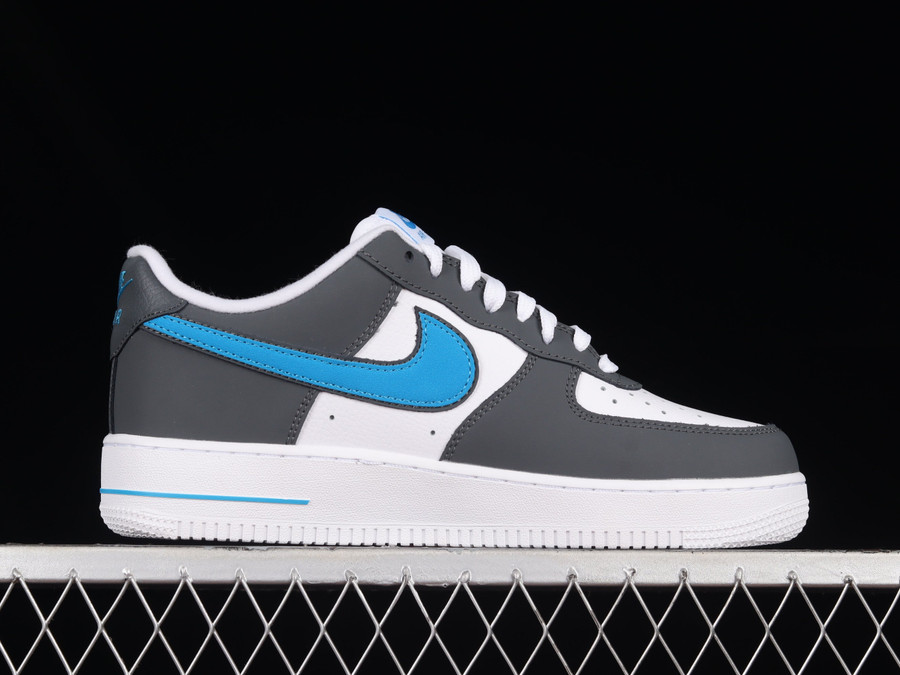 Nike Air Force 1 Low White Grey Blue Shoes Sneakers   Praise To Heaven