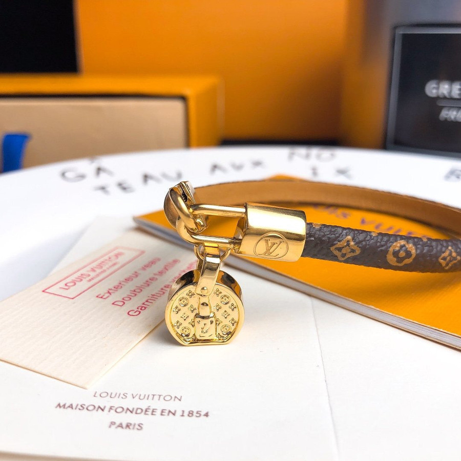 Louis Vuitton Tribute Bracelet - Brass Charm, Bracelets